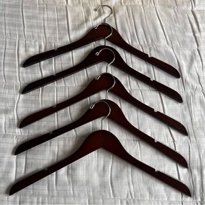 Container Store Walnut Wooden Blouse Hangers (Set of 24)